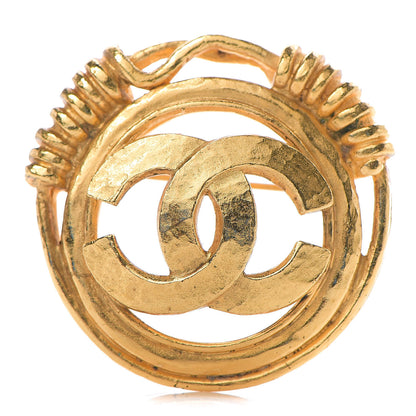 Chanel Metal CC Brooch Gold 1 of 3