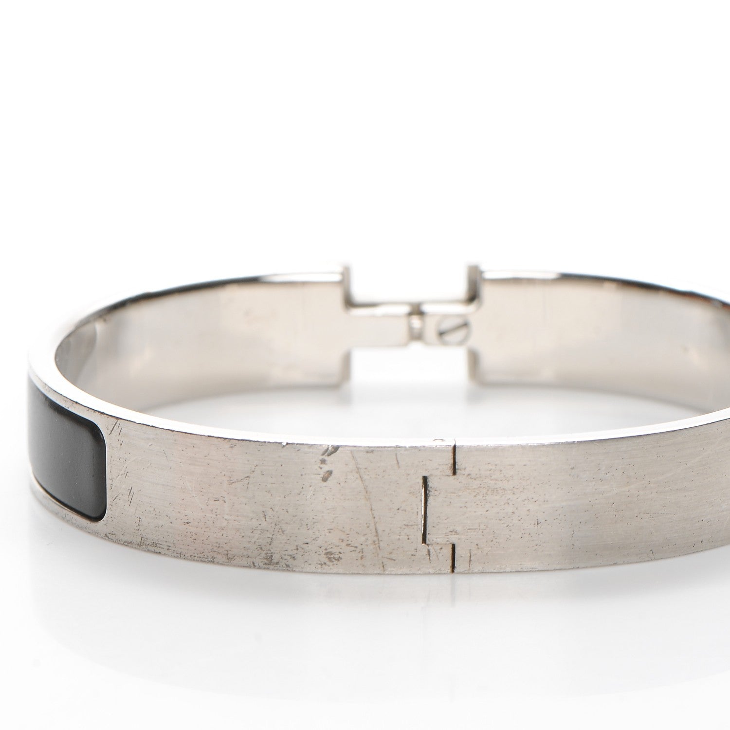 Hermes Enamel Narrow Clic Clac H Bracelet GM Black 3 of 6