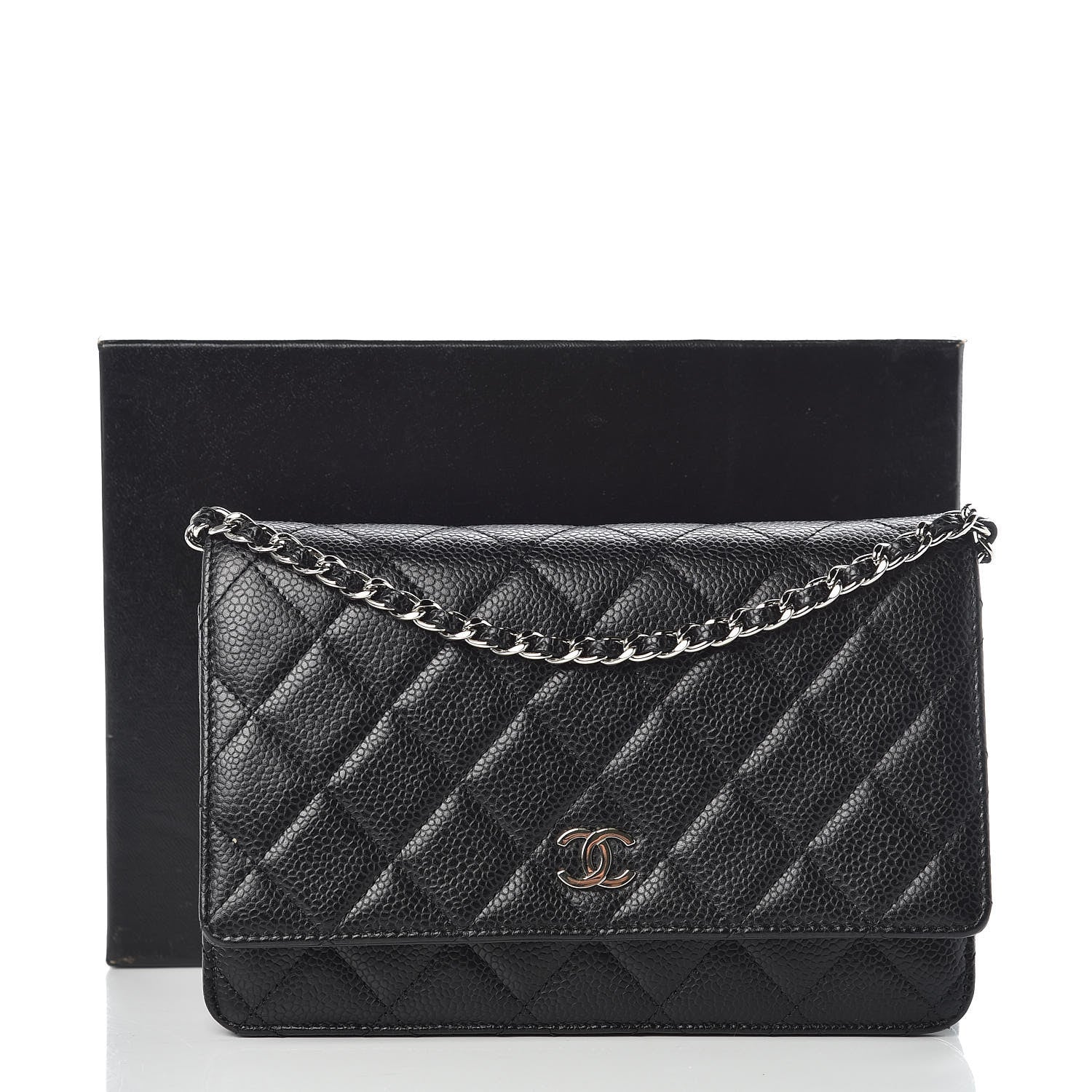Chanel Caviar Quilted Wallet On Chain WOC Black 11 of 11