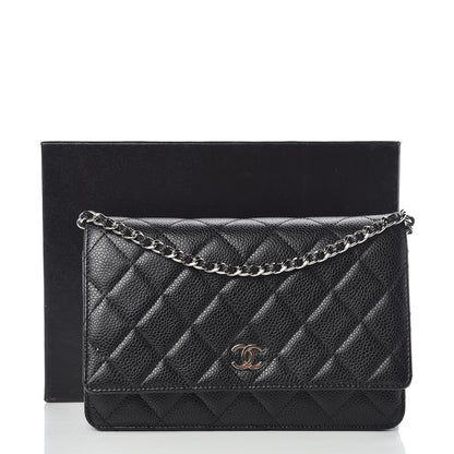 Chanel Caviar Quilted Wallet On Chain WOC Black 11 of 11
