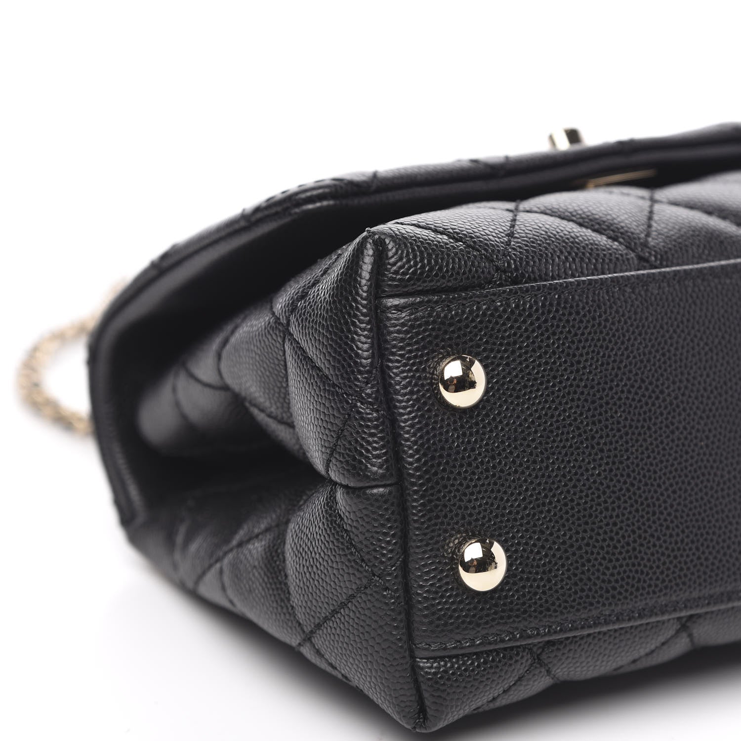 Chanel Caviar Quilted Extra Mini Coco Handle Flap Black 9 of 11