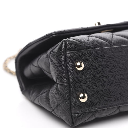 Chanel Caviar Quilted Extra Mini Coco Handle Flap Black 9 of 11
