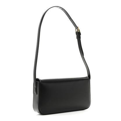 Celine Shiny Calfskin Triomphe Shoulder Bag Black 3 of 10