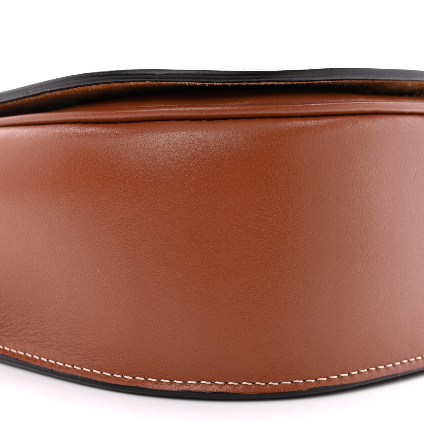 Smooth Calfskin Cuir Triomphe Embroidered Folco Crossbody Bag Tan