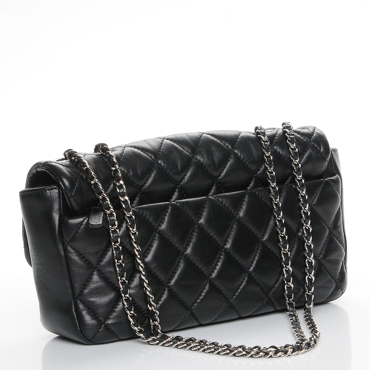 Lambskin Medium Coco Rain Flap Black
