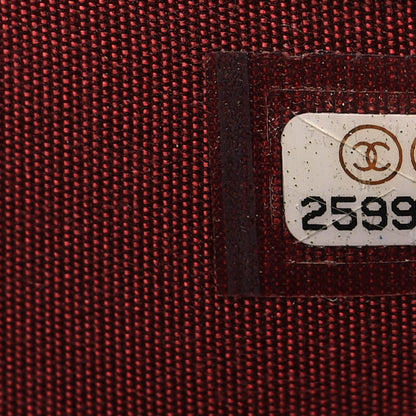 Chanel Caviar Quilted Compact Boy Wallet Burgundy 8 of 9