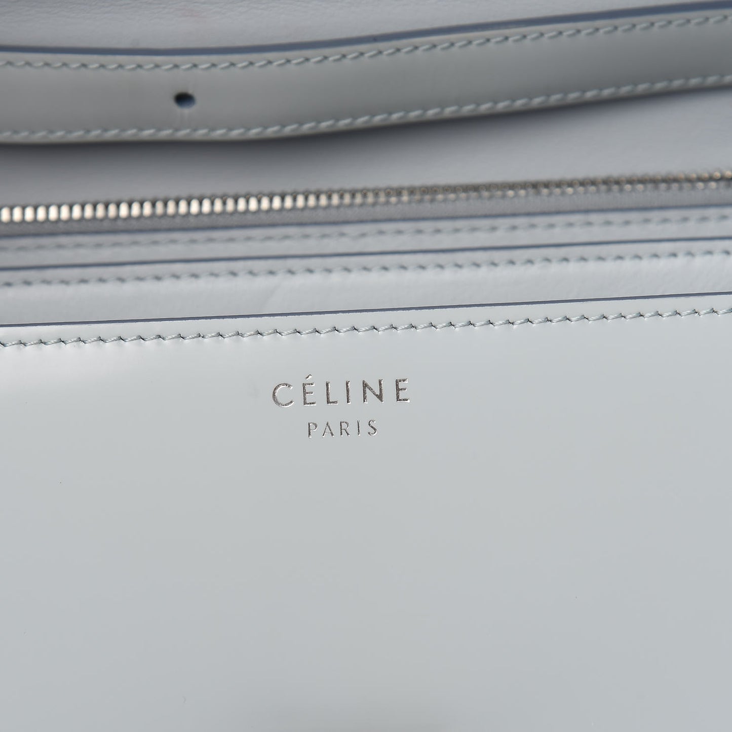 Spazzolato Calfskin Medium Classic Box Flap Bag Glacier