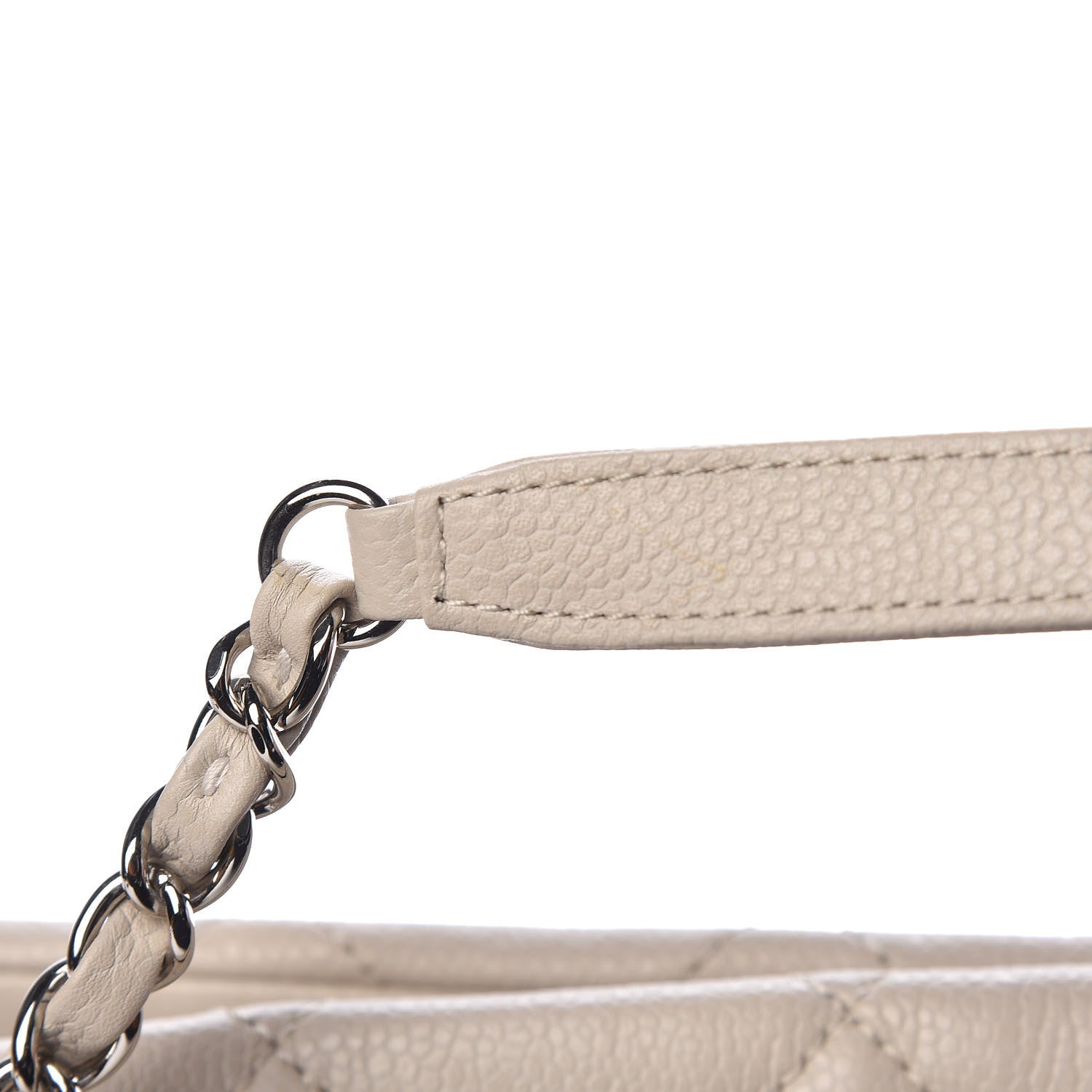 Chanel Caviar Quilted Timeless CC Soft Tote Off White 8 of 13