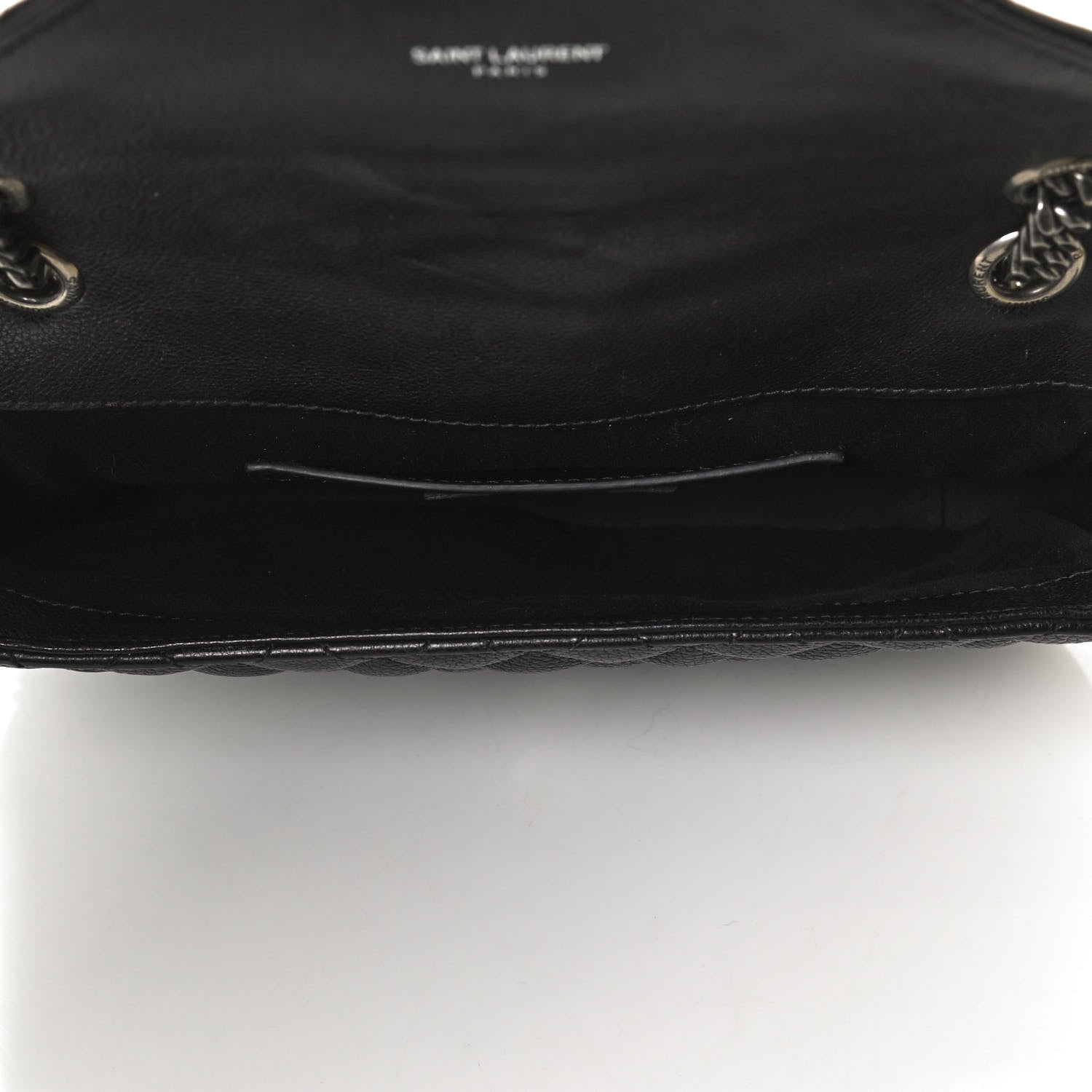 Saint Laurent Sheepskin Tri-Quilt Monogram Medium College Bag Black 5 of 10
