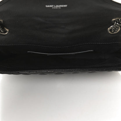 Saint Laurent Sheepskin Tri-Quilt Monogram Medium College Bag Black 5 of 10