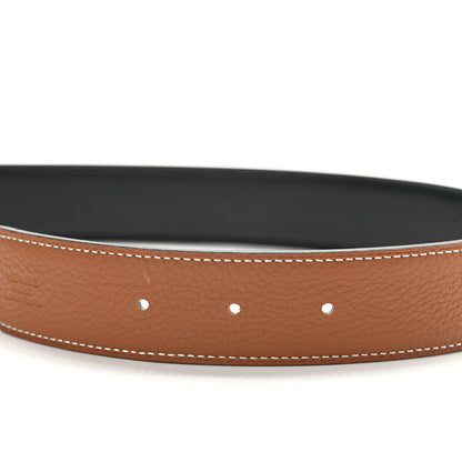 Hermes Swift Togo 32mm H Belt 80 Black Gold 4 of 5