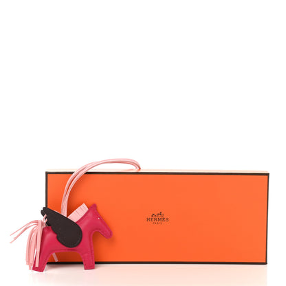 Hermes Milo Lambskin Grigri Rodeo Pegase Horse Bag Charm PM Framboise Rose Sakura Rouge Sellier 6 of 6