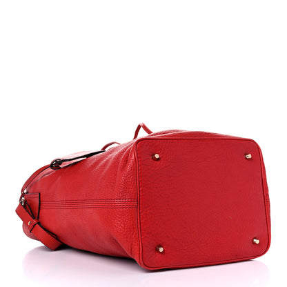Burberry Grainy Calfskin Medium Ashby Hobo Cadmium Red 4 of 20