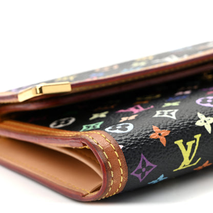 Louis Vuitton Monogram Multicolor Porte Tresor International Wallet Black 9 of 12