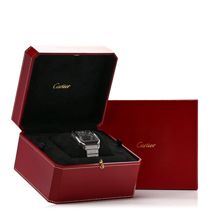 Cartier Stainless Steel 39.8mm Santos De Cartier Automatic Watch Black 5 of 5