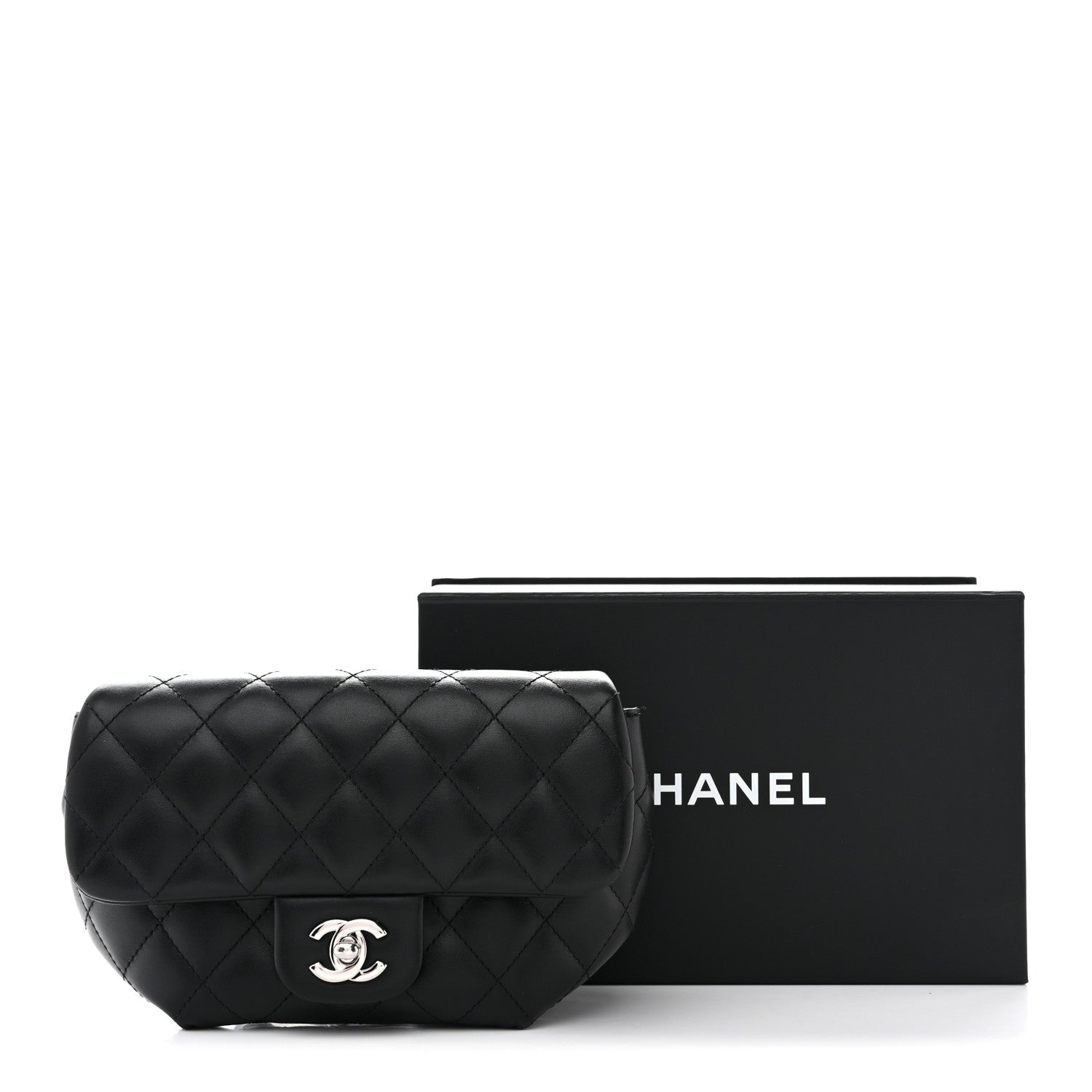 Chanel Calfskin Quilted CC Uniform Flap Belt Bag Black 16 of 16