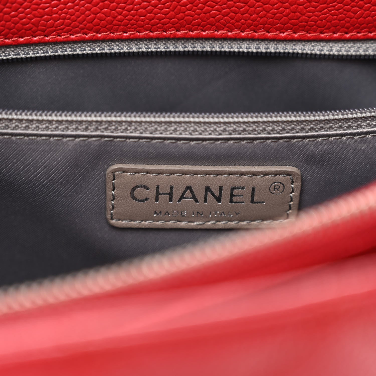Chanel Caviar Quilted Grand Shopping Tote GST Red 6 of 10