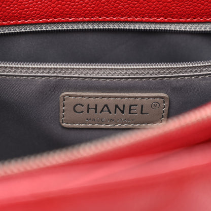 Chanel Caviar Quilted Grand Shopping Tote GST Red 6 of 10