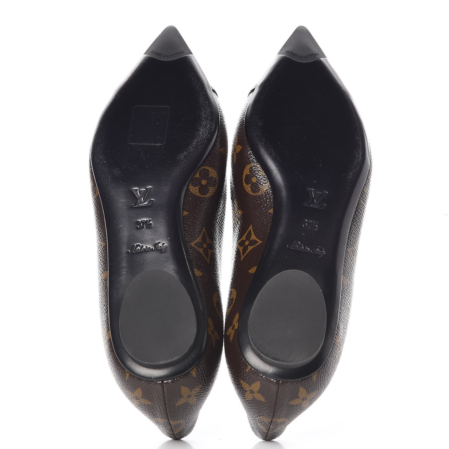 Louis Vuitton Patent Monogram Fetish Ballerina Flats 37.5 5 of 8