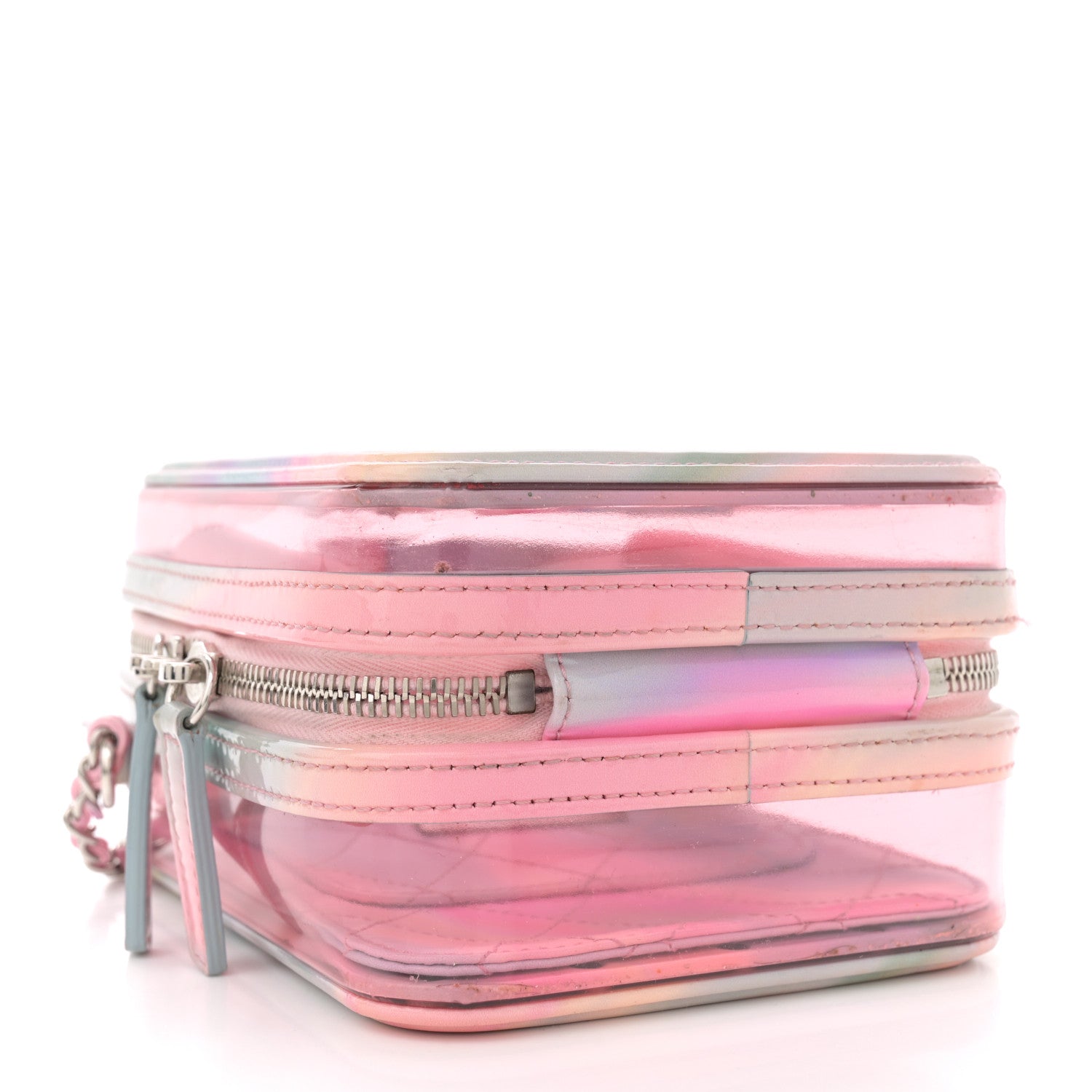 Chanel PVC Patent Calfskin Patent Lambskin Vertical Vanity Case Pink 4 of 14