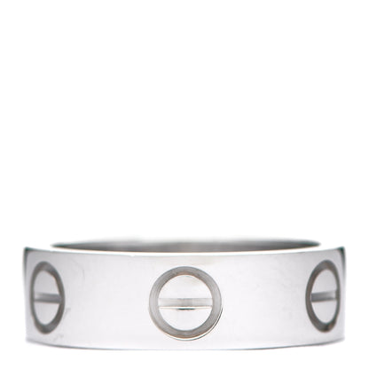 Cartier 18K White Gold 5.5mm LOVE Ring 49 5 3 of 4