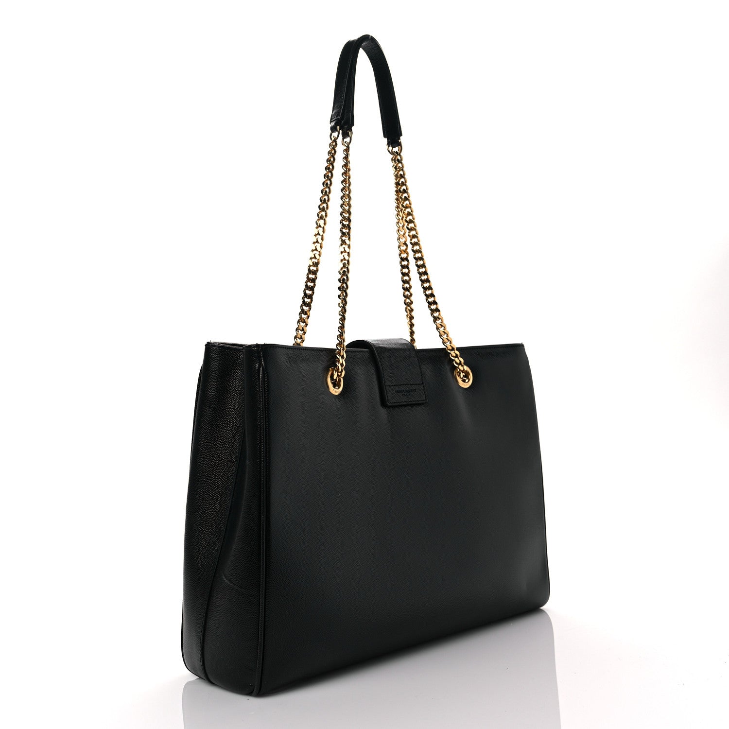 Saint Laurent Grain De Poudre Classic Monogram Shopping Bag Black 2 of 7