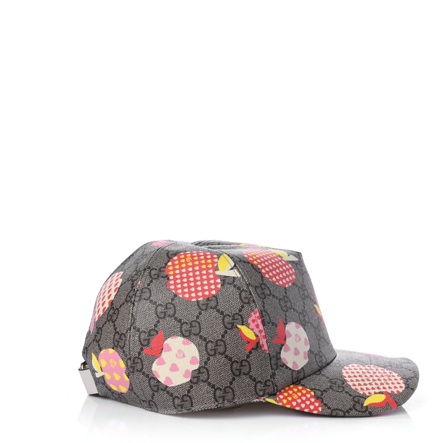 GG Supreme Monogram Les Pommes Baseball Hat M Beige Multicolor