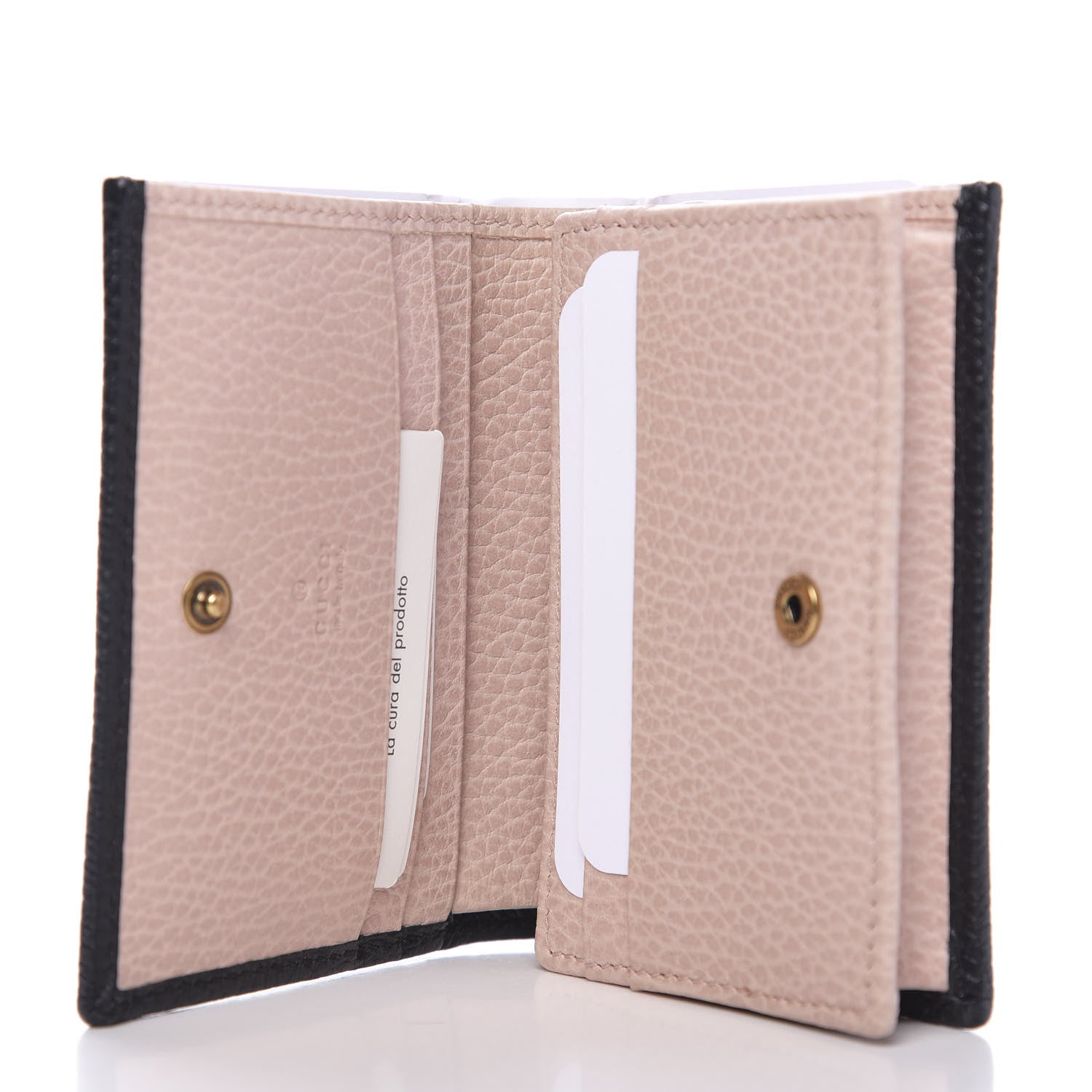 Gucci Calfskin GG Marmont Bow Card Case Black 5 of 8