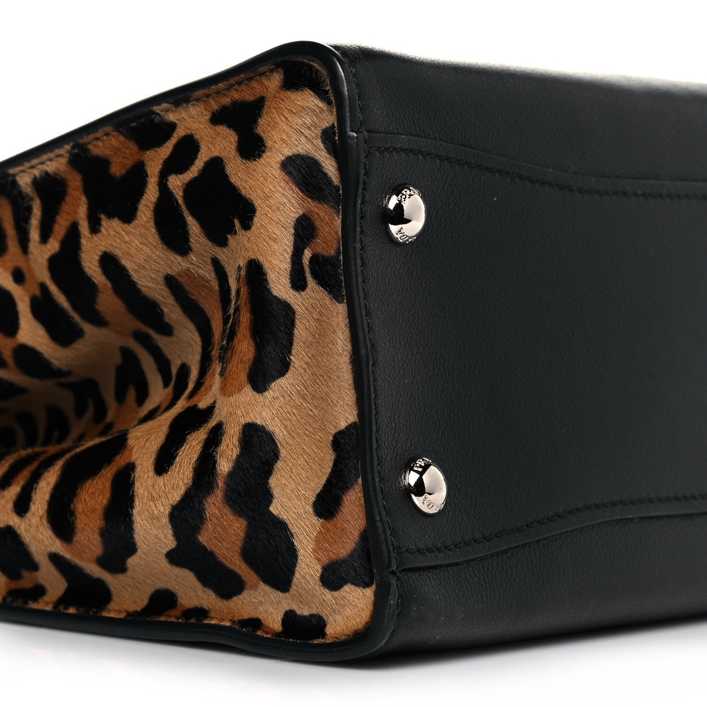 City Glace Cavallino Twin Pocket Tote Black Miele
