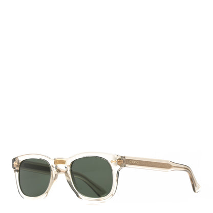 Gucci Acetate Square Frame Opulent Luxury GG0182S Sunglasses Grey Transparent 1 of 8
