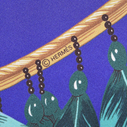 Hermes Silk Brazil Maxi Twilly Encre Turquoise Bronze 6 of 6