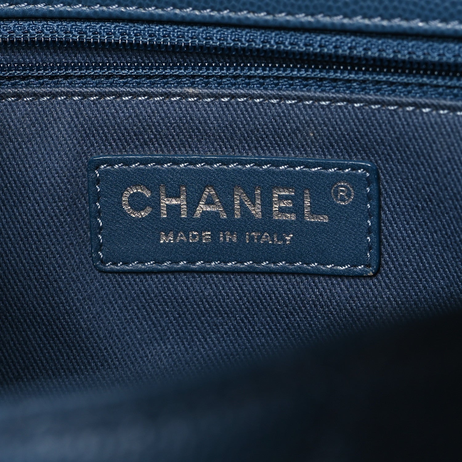 Chanel Caviar Quilted Small Coco Handle Flap Blue 6 of 10