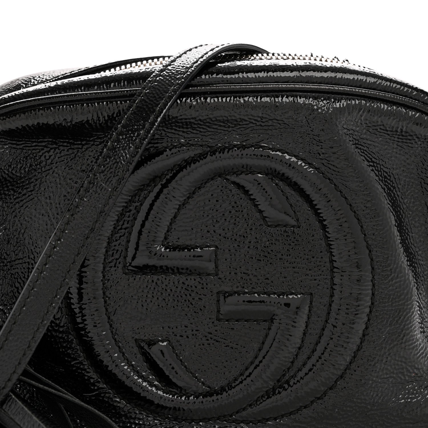 Gucci Soft Patent Small Soho Disco Bag Black 8 of 13