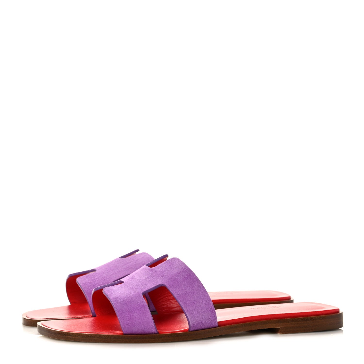 Hermes Suede Goatskin Oran Sandals 38 Violet Parme 3 of 9