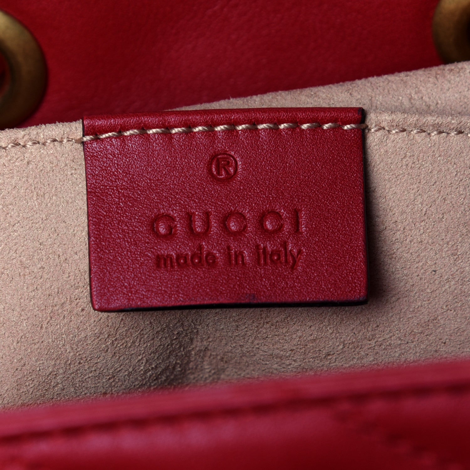 Gucci Calfskin Matelasse GG Marmont Flap Backpack Hibiscus Red 11 of 19