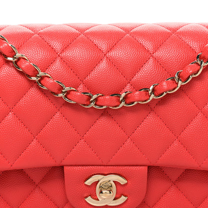 Chanel Caviar Quilted Medium Double Flap Red 8 of 10