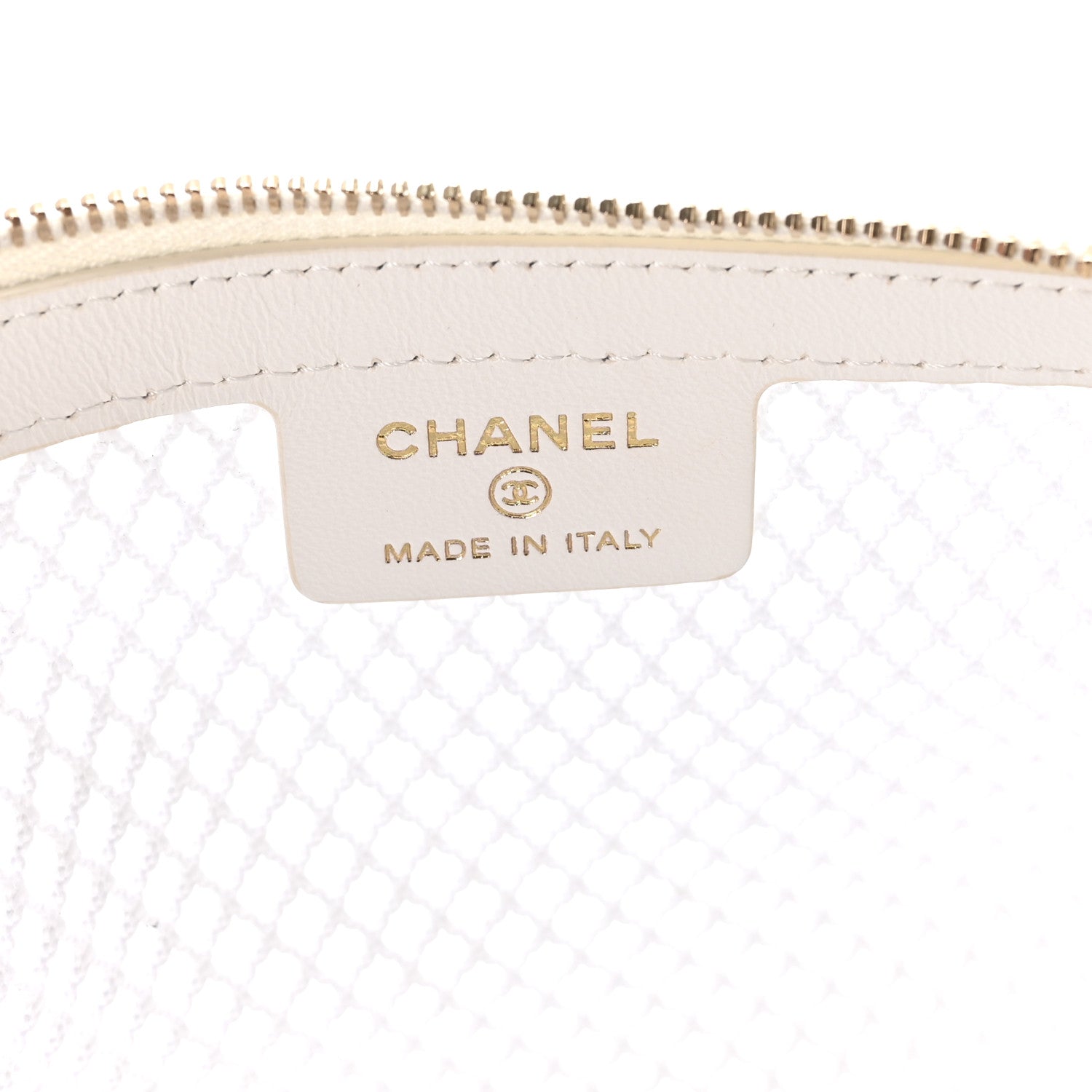 Chanel Mesh Shiny Lambskin Chain Hobo White 7 of 11