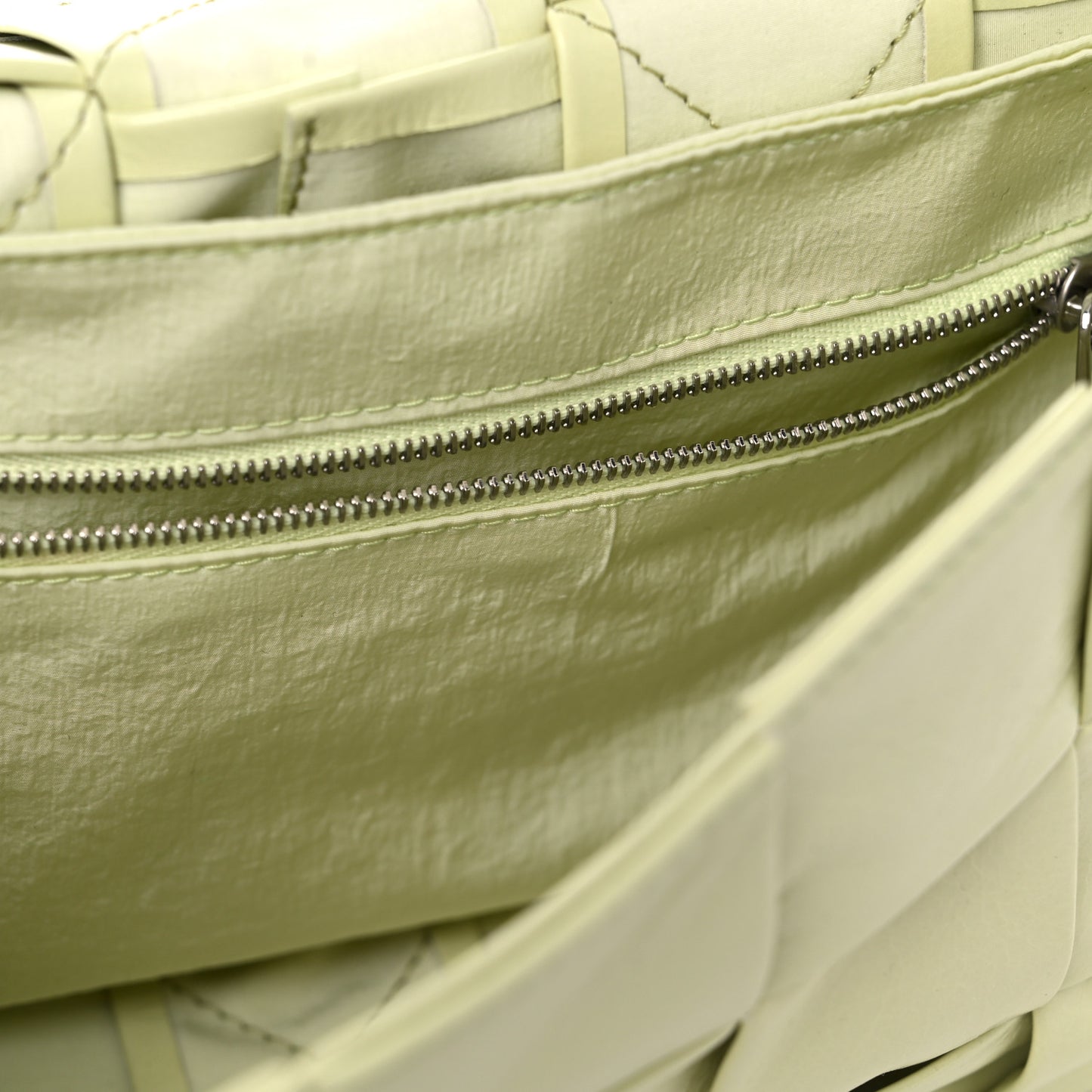 Calfskin Intrecciato Cassette Crossbody Bag Lemon Washed