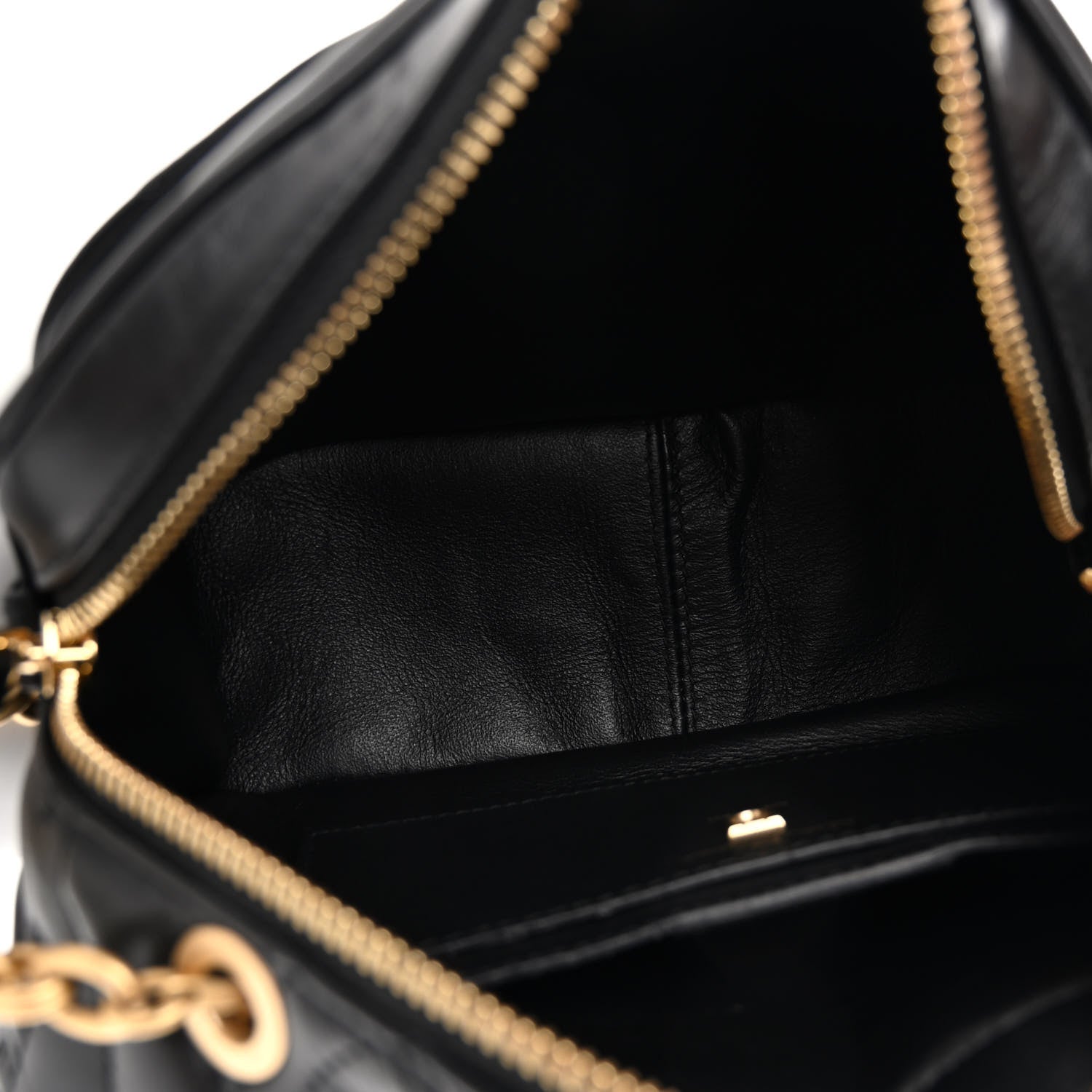 Salvatore Ferragamo Calfskin Quilted Gancini Camera Bag Black 5 of 10