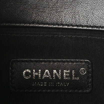 Chanel Velvet Chevron Quilted Small Boy Flap Black 6 of 11
