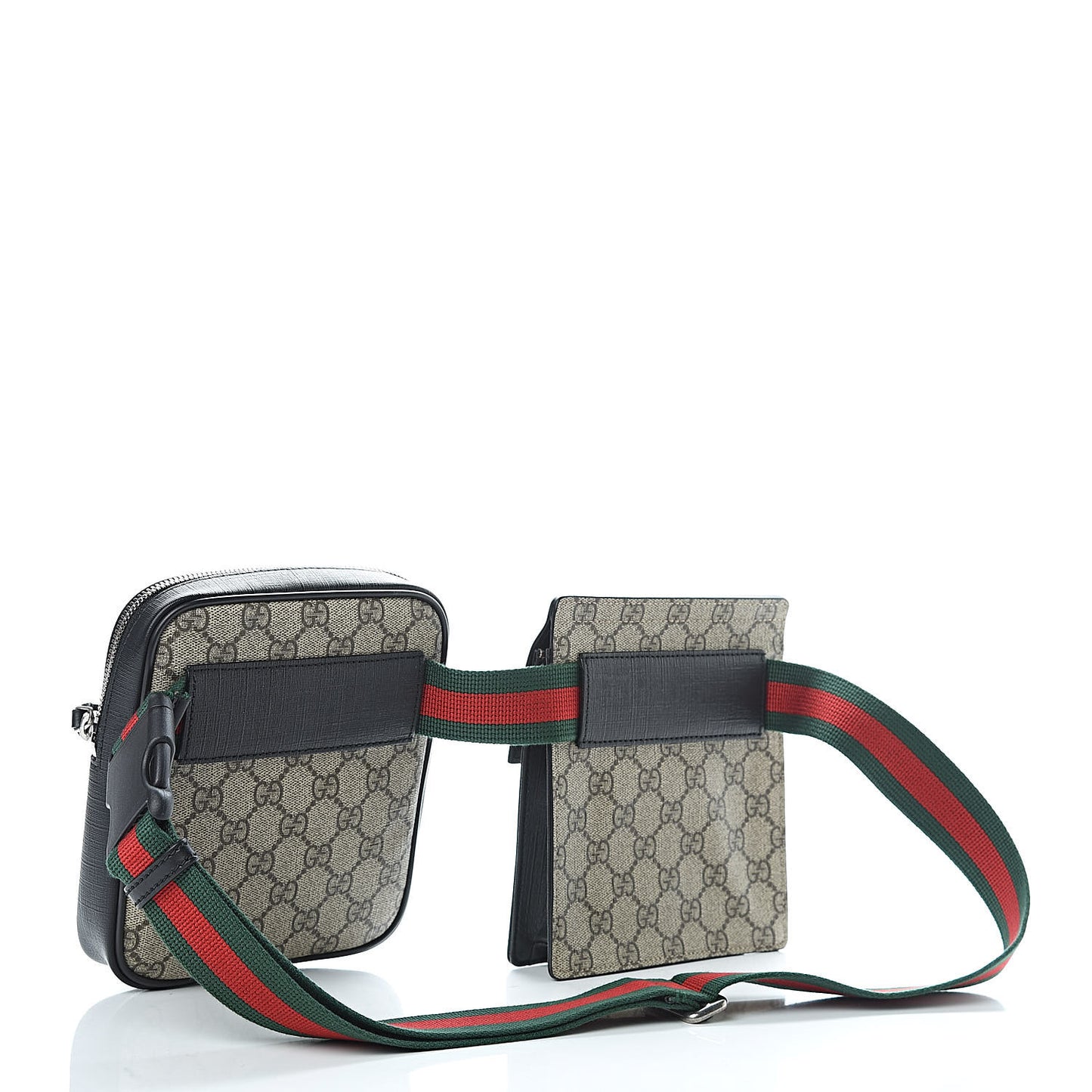 GG Supreme Monogram Web Belt Bag Black