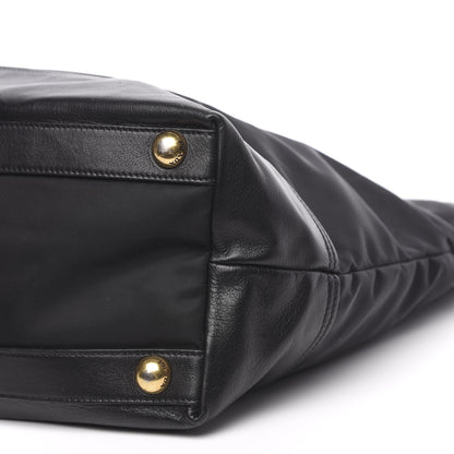 Prada Tessuto Nylon Soft Calf Tote Black 10 of 13