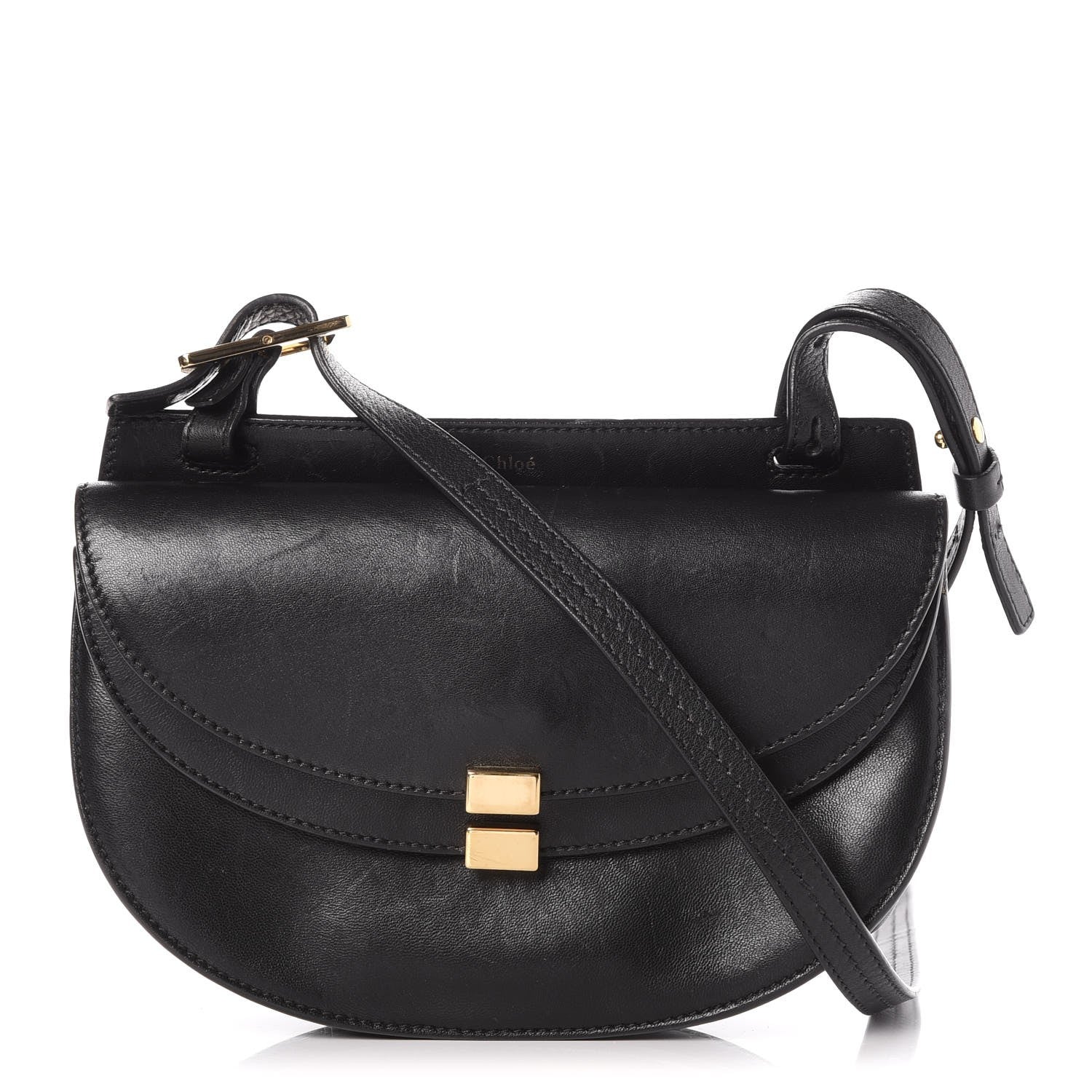 Chloe Calfskin Mini Georgia Crossbody Bag Black 1 of 8