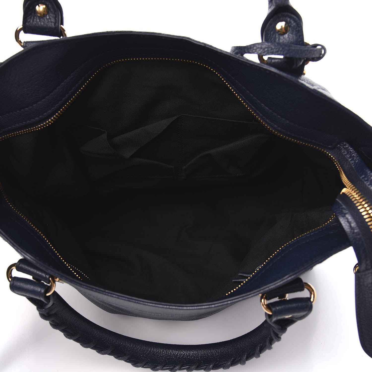 Balenciaga Chevre Gold Metallic Edge Hardware Velo Bleu Nuit Dark Sea 5 of 10