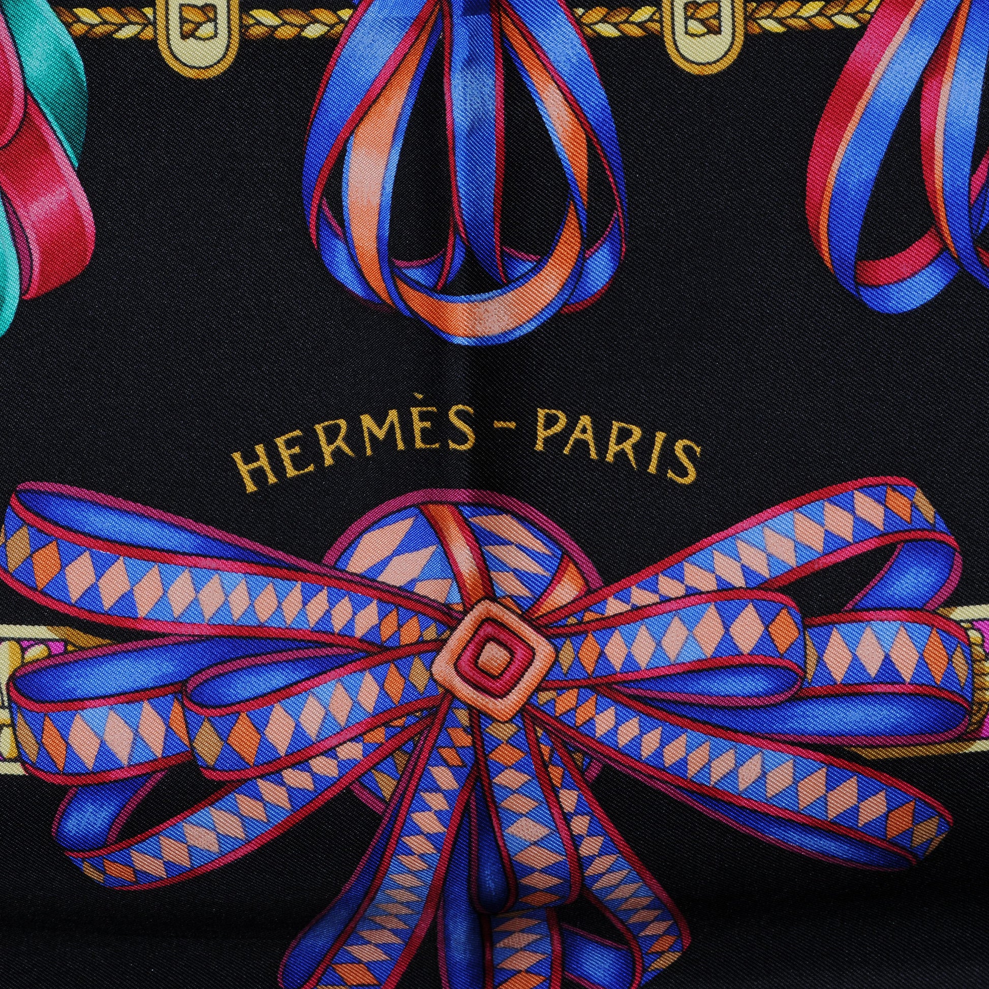 Hermes Silk Les Rubans Du Cheval Scarf 90 4 of 7