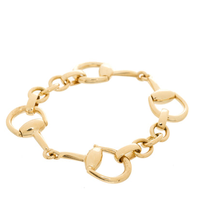 Gucci 18K Yellow Gold Horsebit Bracelet 1 of 4