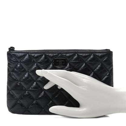Chanel Aged Calfskin Quilted Medium Reissue Cosmetic Case So Black 2 of 7