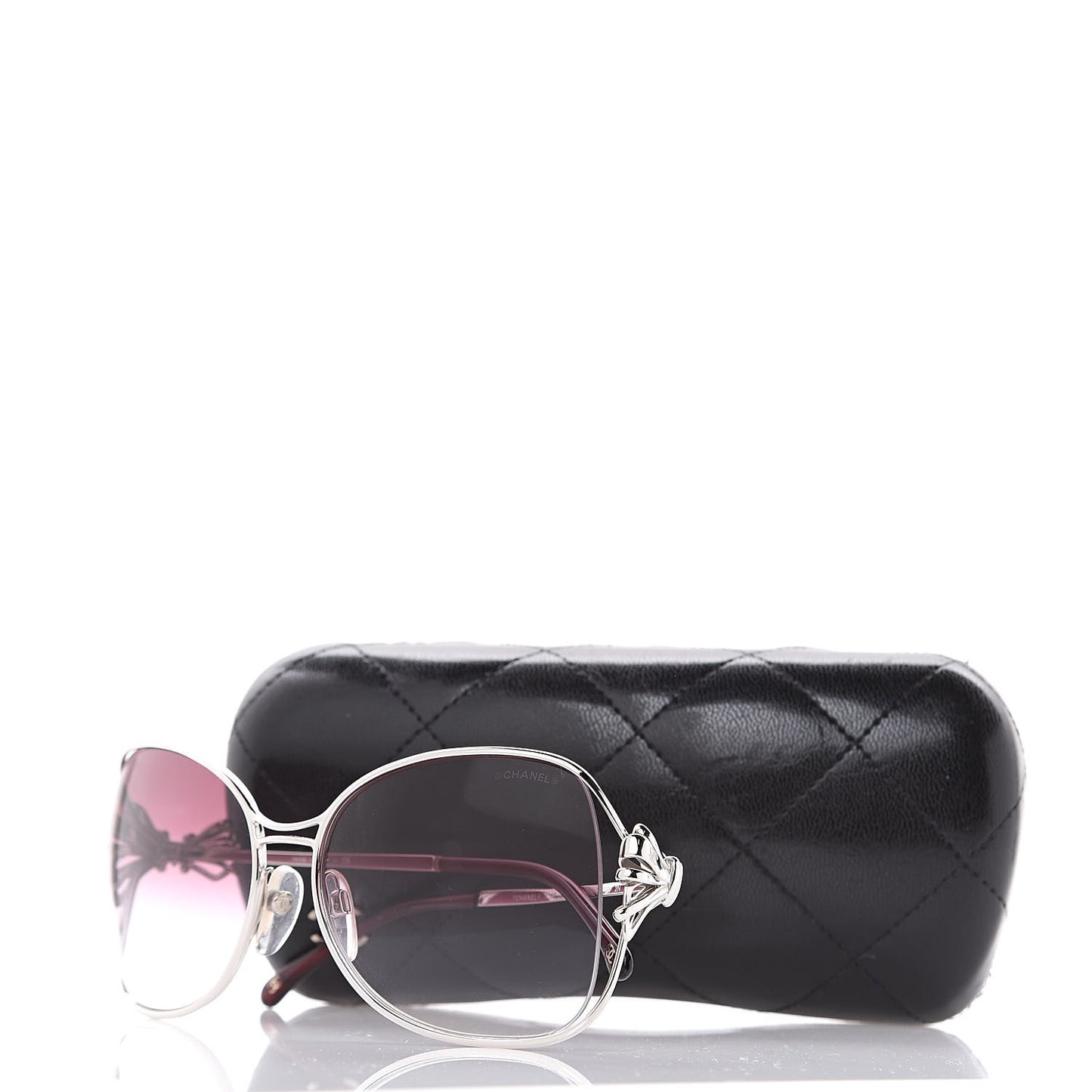 Butterfly Bow Sunglasses 4180 Silver Burgundy