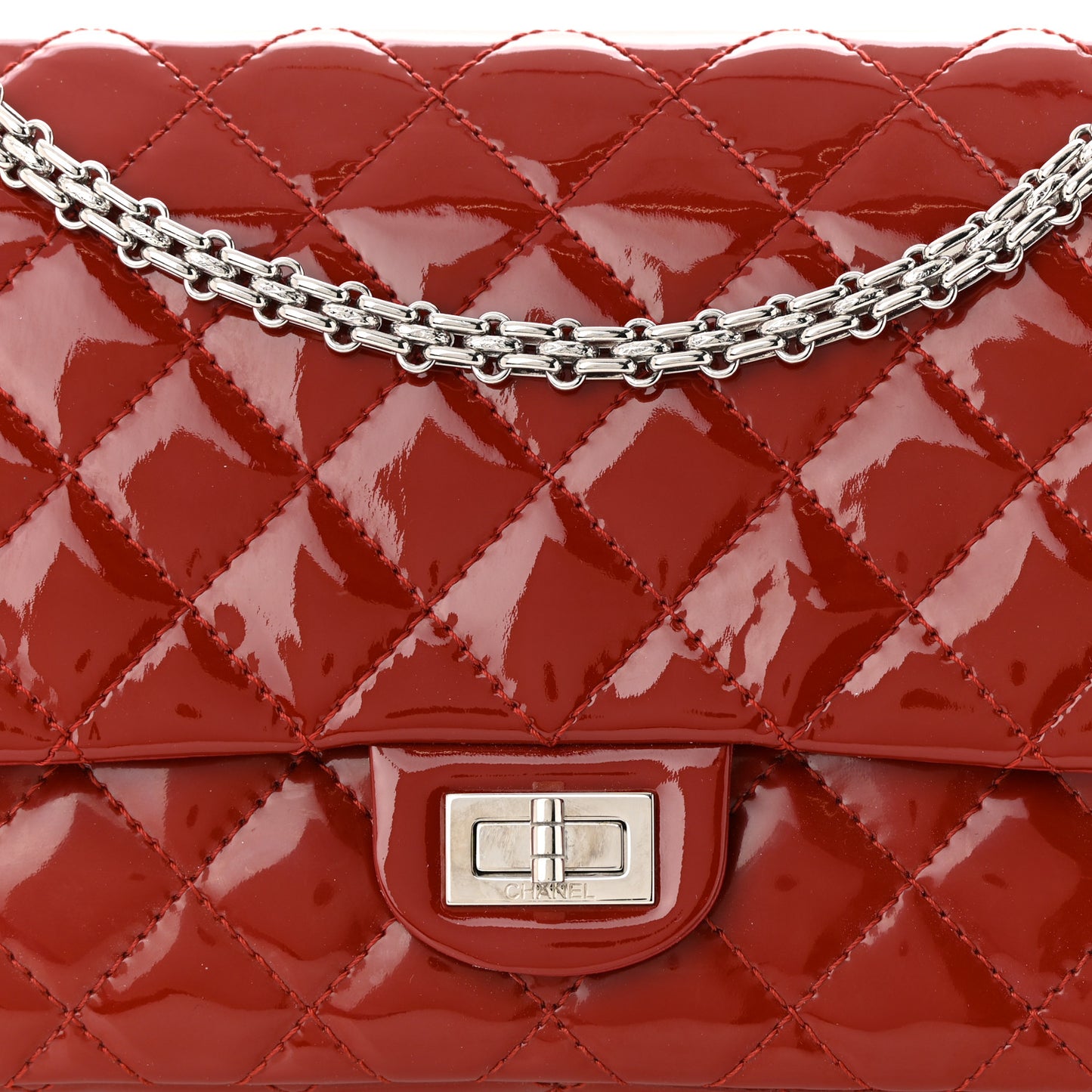 Patent Quilted 2.55 Reissue 226 Flap Red