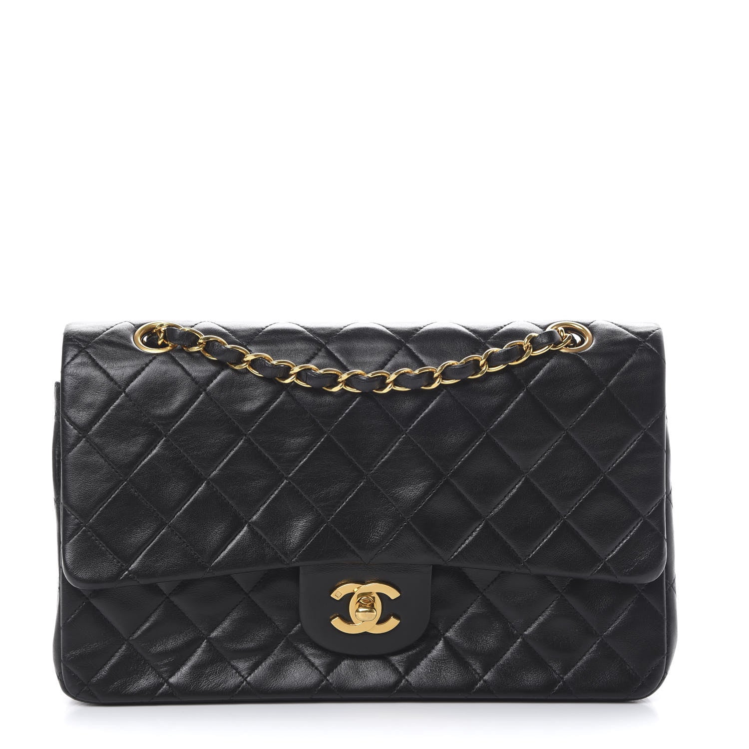 Chanel Lambskin Quilted Medium Double Flap Black 1 of 17